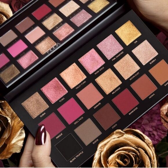 HUDA BEAUTY Other - Huda Rose Gold Remastered Eyeshadow Palette revised collection necessary colors